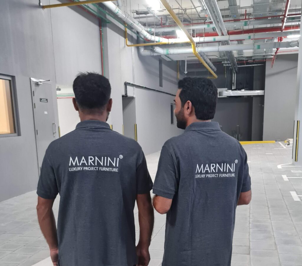 inerior design and fitout staff. Marnini Luxury Furniture is delivering projects on time.